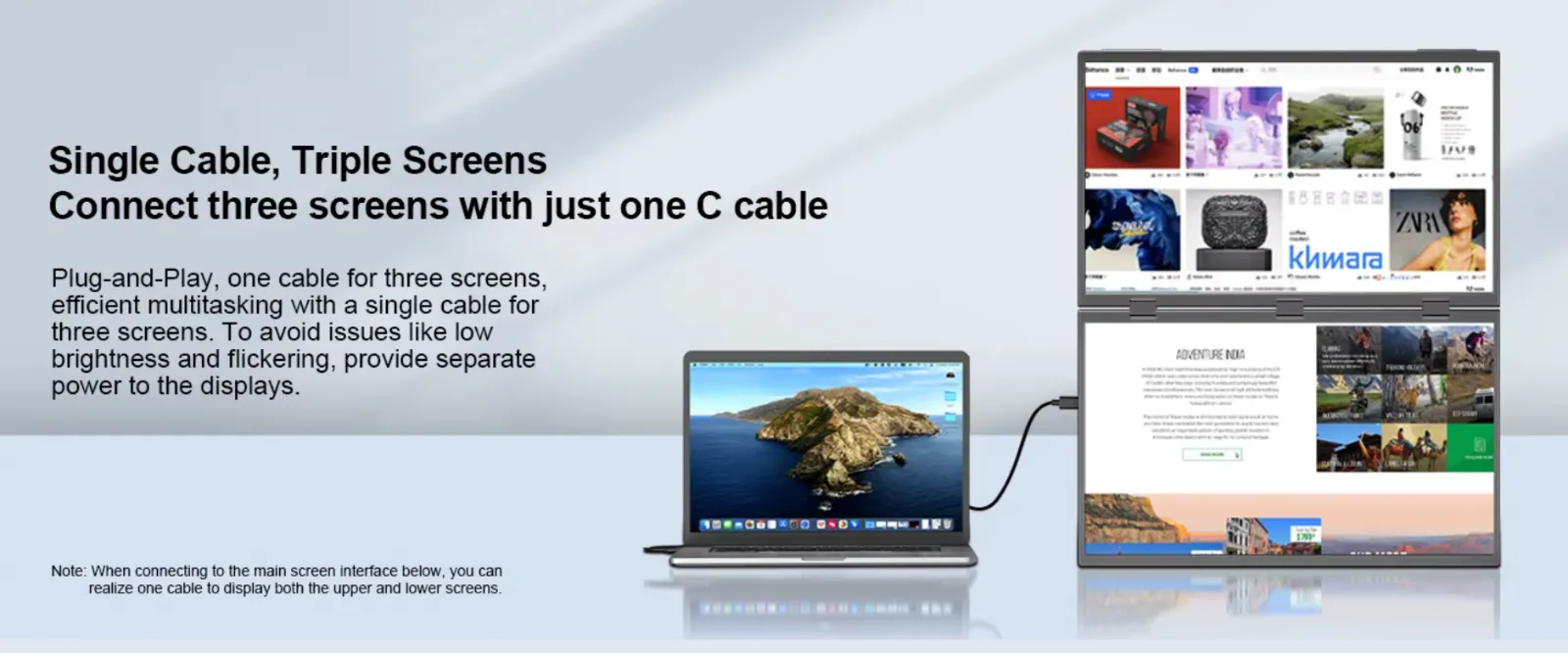 UStation Delta 15.6" Dual-Screen Portable Monitor