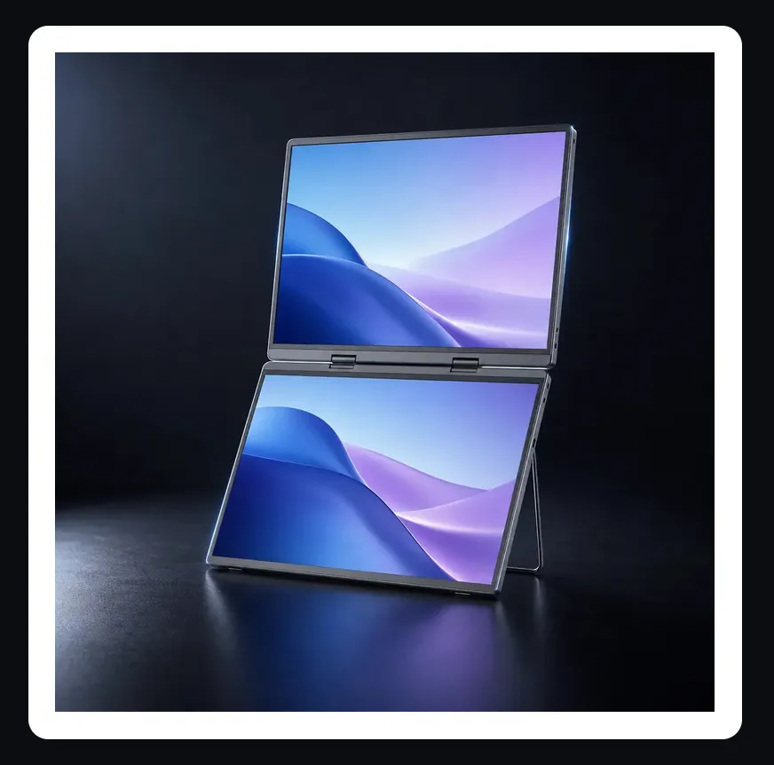 Moniteur portable double écran UStation Delta déployé